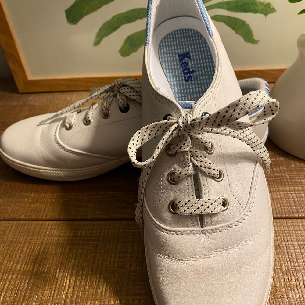 Keds Womens White Leather Sneakers